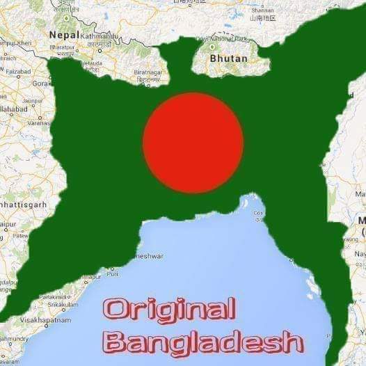 ବାଂଲାଦେଶୀ ଜିହାଦୀ ସଂଗଠନର ନୂଆ ଗ୍ରେଟର ବାଂଲାଦେଶ ମ୍ୟାପ୍,ମାନଚିତ୍ରରେ ଓଡ଼ିଶା ସାମିଲ